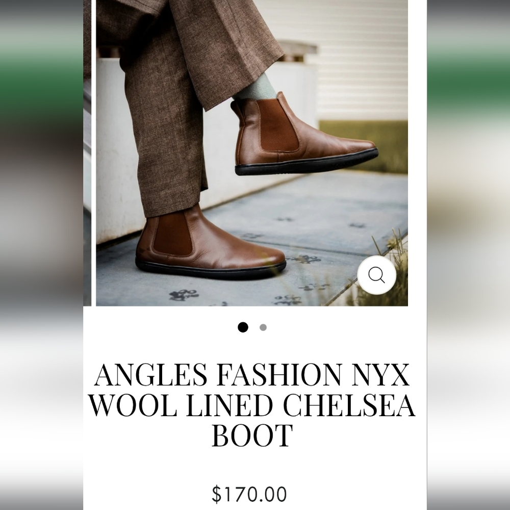 Angles Fashion NYX Winter Wool Lined Chelsea Boots EU 39 - new - barefoot shoes
